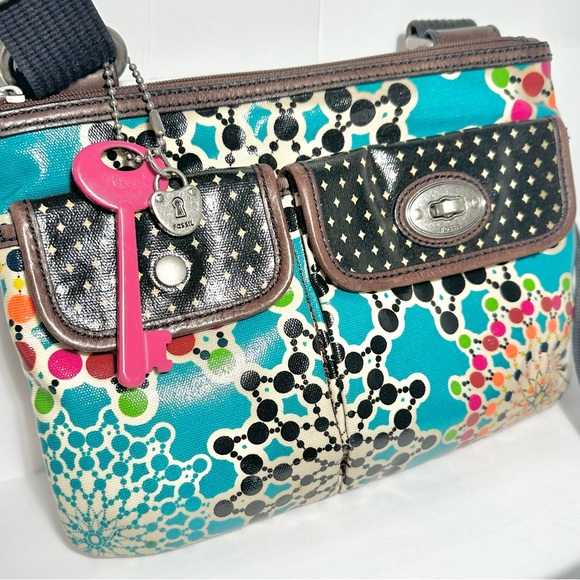 🍓Fossil Key-Per Print Crossbody Shoulder
Bag Boho Vibes Pink Key - Picture 7 of 8